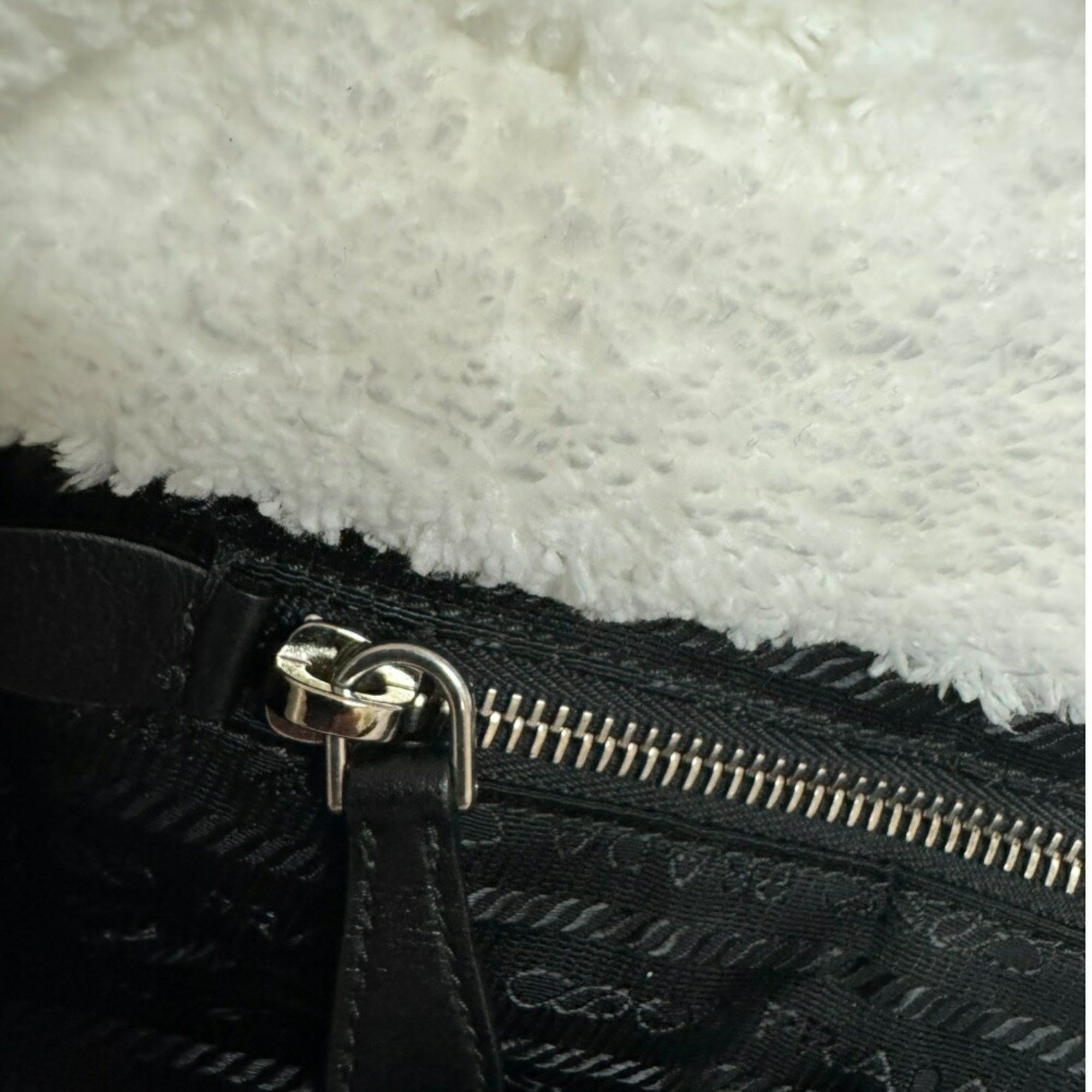Prada Prada Terry Tote Bag Pile 1BG130 White Women's PRADA Size ONE SIZE - 7 Thumbnail