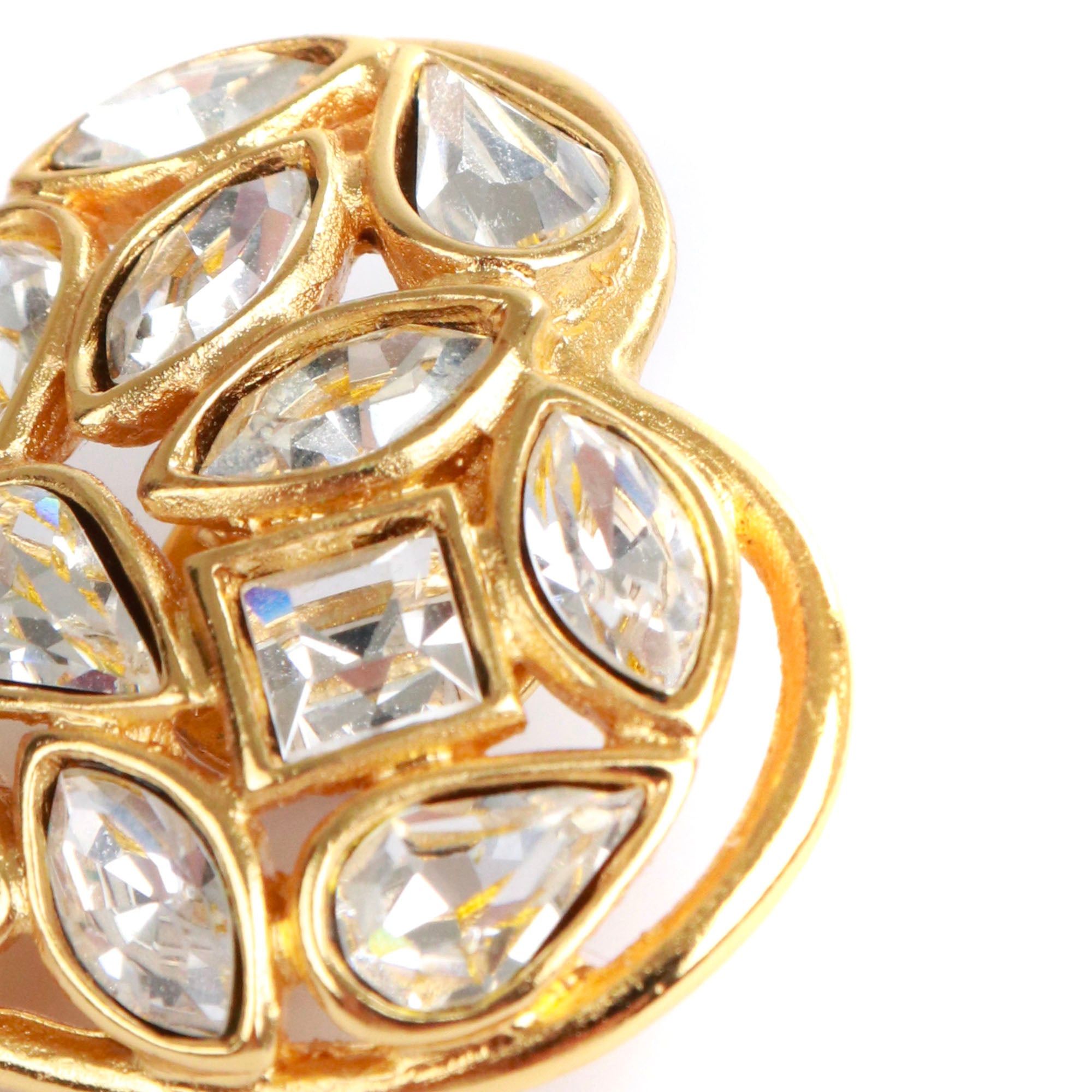 Saint Laurent Paris SAINT LAURENT - Vintage Yves Saint Laurent Rhinestone Heart Brooch Size ONE SIZE - 5 Thumbnail