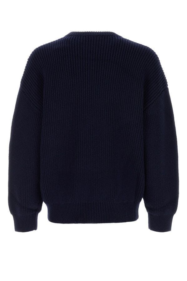 Marine Serre Navy Blue Wool Sweater Size US L / EU 52-54 / 3 - 4 Thumbnail