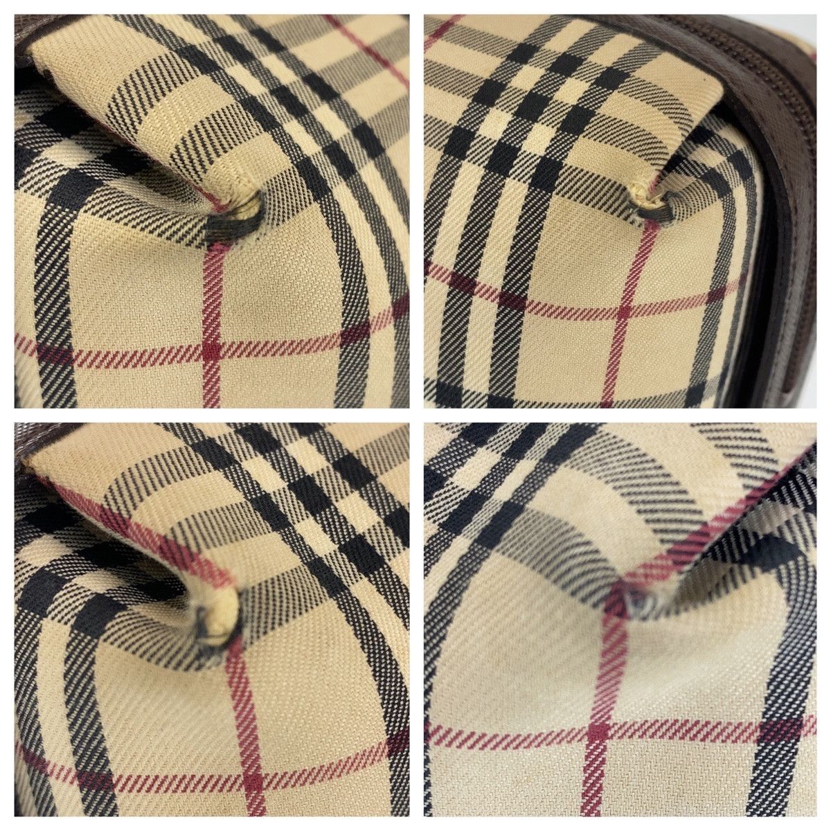 Burberry Burberry Burberry Brown Canvas Handbag Tote Bag Canvas Tote Bag in Very Good Condition Size ONE SIZE - 5 Thumbnail