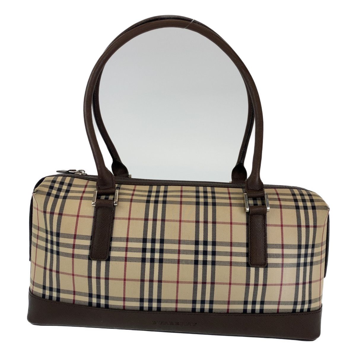 Burberry Burberry Burberry Brown Canvas Handbag Tote Bag Canvas Tote Bag in Very Good Condition Size ONE SIZE - 2 Thumbnail