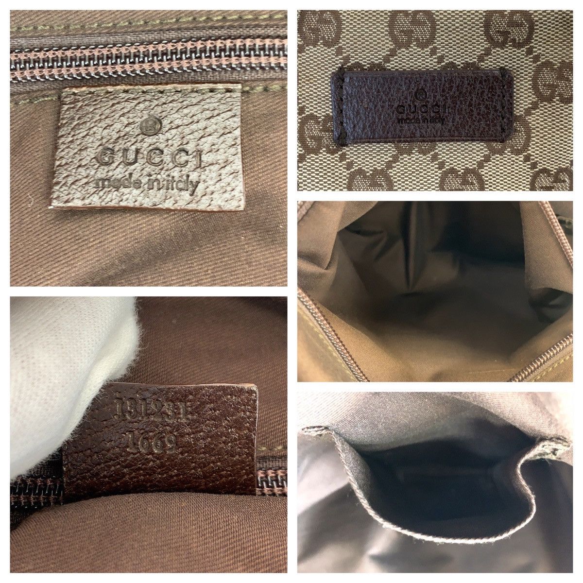 Gucci Gucci Gucci GG Canvas Sherry Line Tote Bag 131231 Canvas Tote Bag 131231 in Very Good Condition Size ONE SIZE - 4 Thumbnail