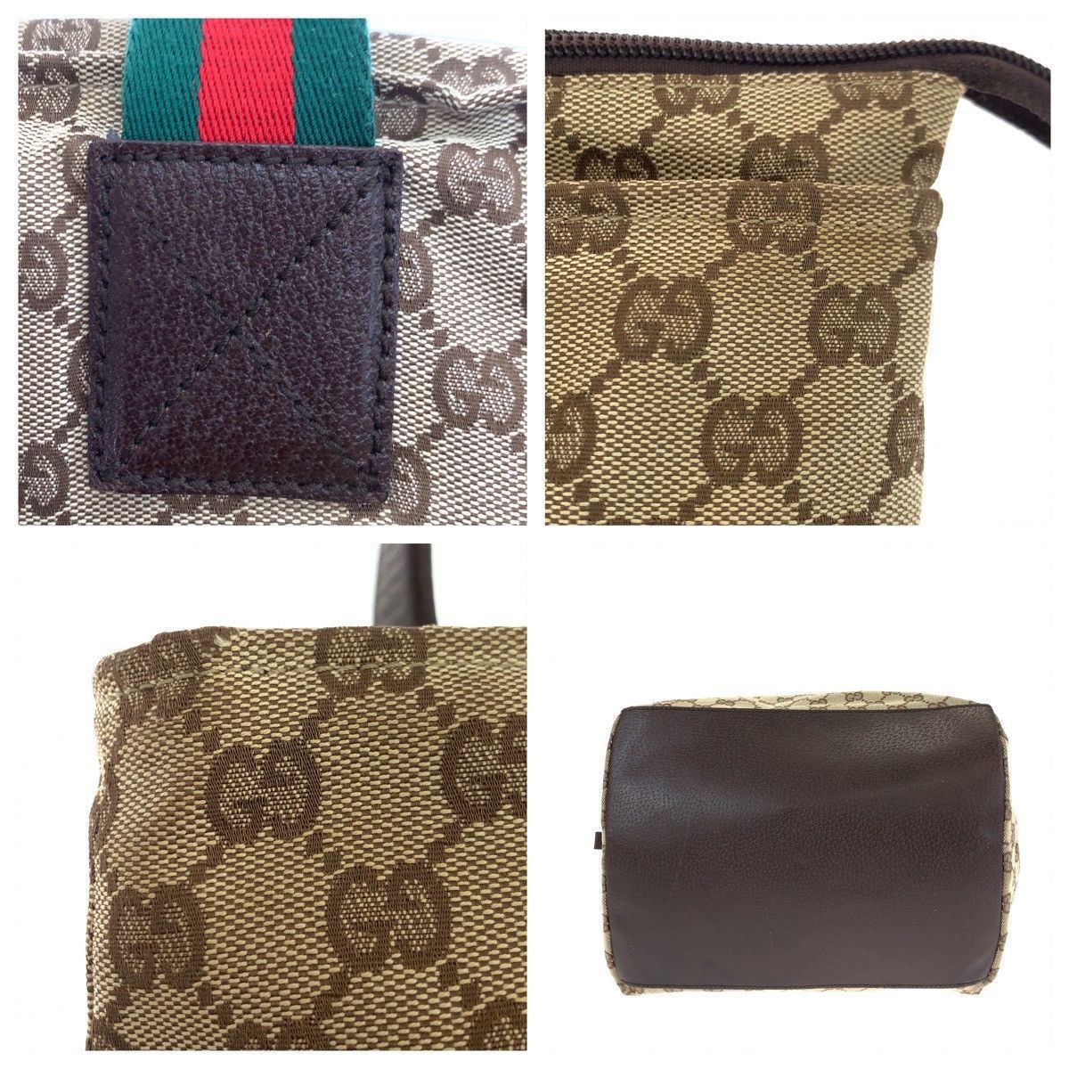 Gucci Gucci Gucci GG Canvas Sherry Line Tote Bag 131231 Canvas Tote Bag 131231 in Very Good Condition Size ONE SIZE - 6 Thumbnail