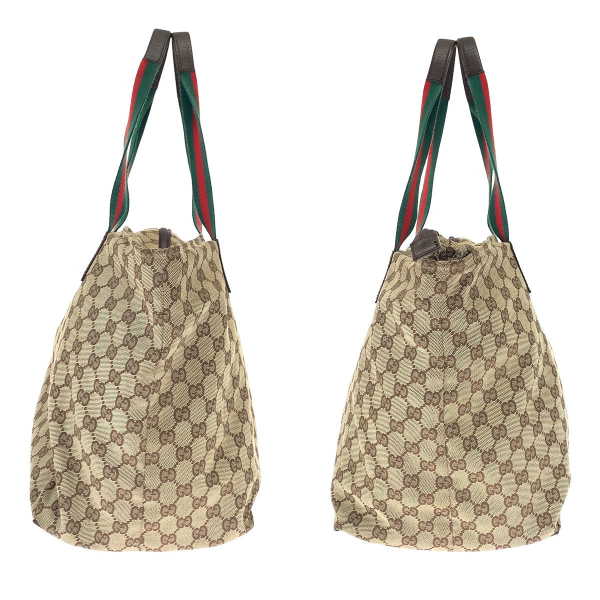 Gucci Gucci Gucci GG Canvas Sherry Line Tote Bag 131231 Canvas Tote Bag 131231 in Very Good Condition Size ONE SIZE - 8 Thumbnail