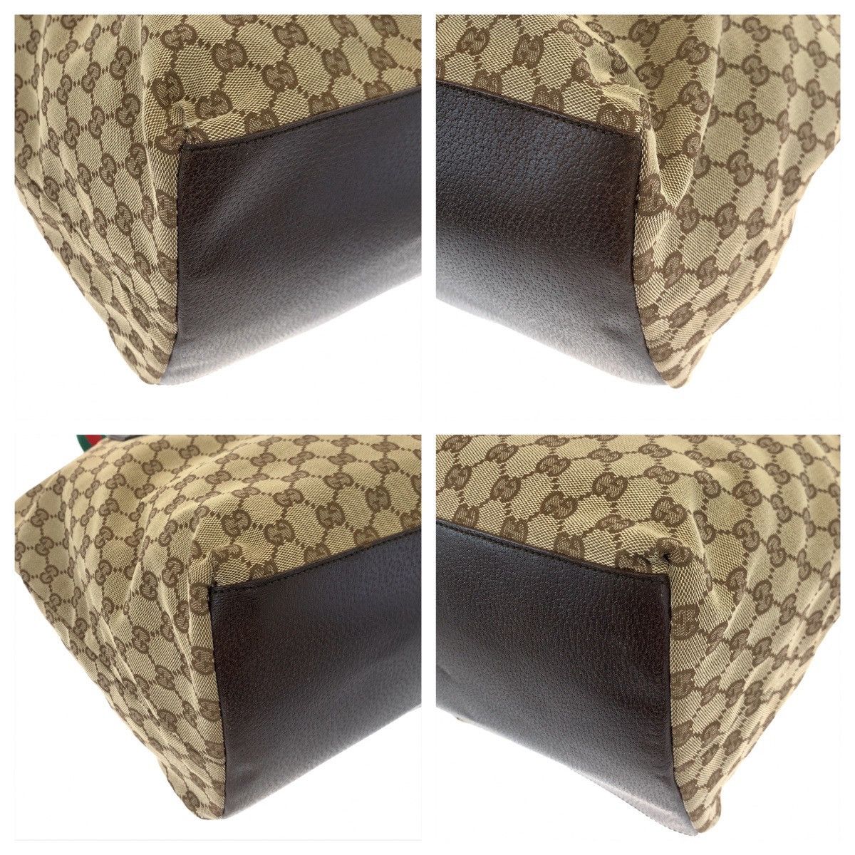 Gucci Gucci Gucci GG Canvas Sherry Line Tote Bag 131231 Canvas Tote Bag 131231 in Very Good Condition Size ONE SIZE - 3 Thumbnail