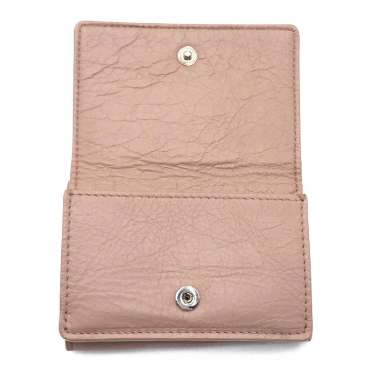 Balenciaga Balenciaga Balenciaga Classic Mini Wallet Pink Beige Lambskin Leather Short Wallet 477455-6345-Y-203437 in Very Good Condition Size ONE SIZE - 6 Thumbnail