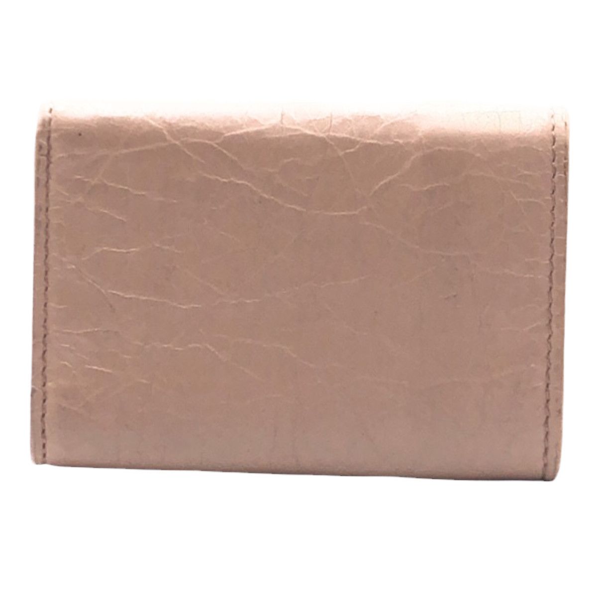 Balenciaga Balenciaga Balenciaga Classic Mini Wallet Pink Beige Lambskin Leather Short Wallet 477455-6345-Y-203437 in Very Good Condition Size ONE SIZE - 2 Thumbnail