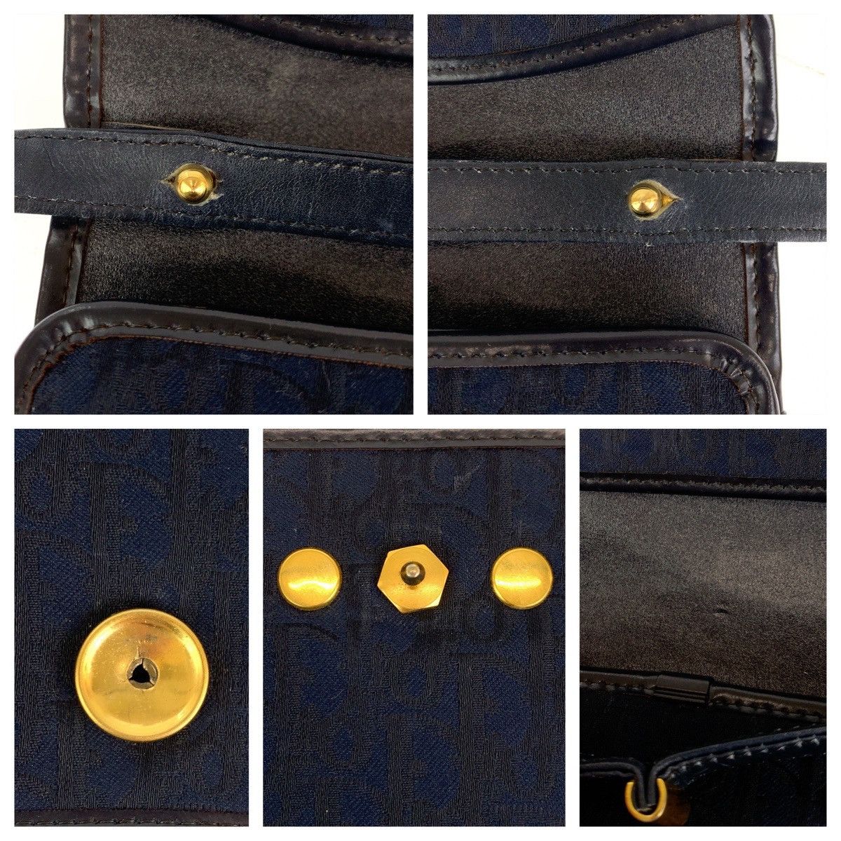 Dior Dior Dior Vintage Trotter Canvas/Leather Shoulder Bag Canvas Crossbody Bag 404080 in Very Good Condition Size ONE SIZE - 5 Thumbnail