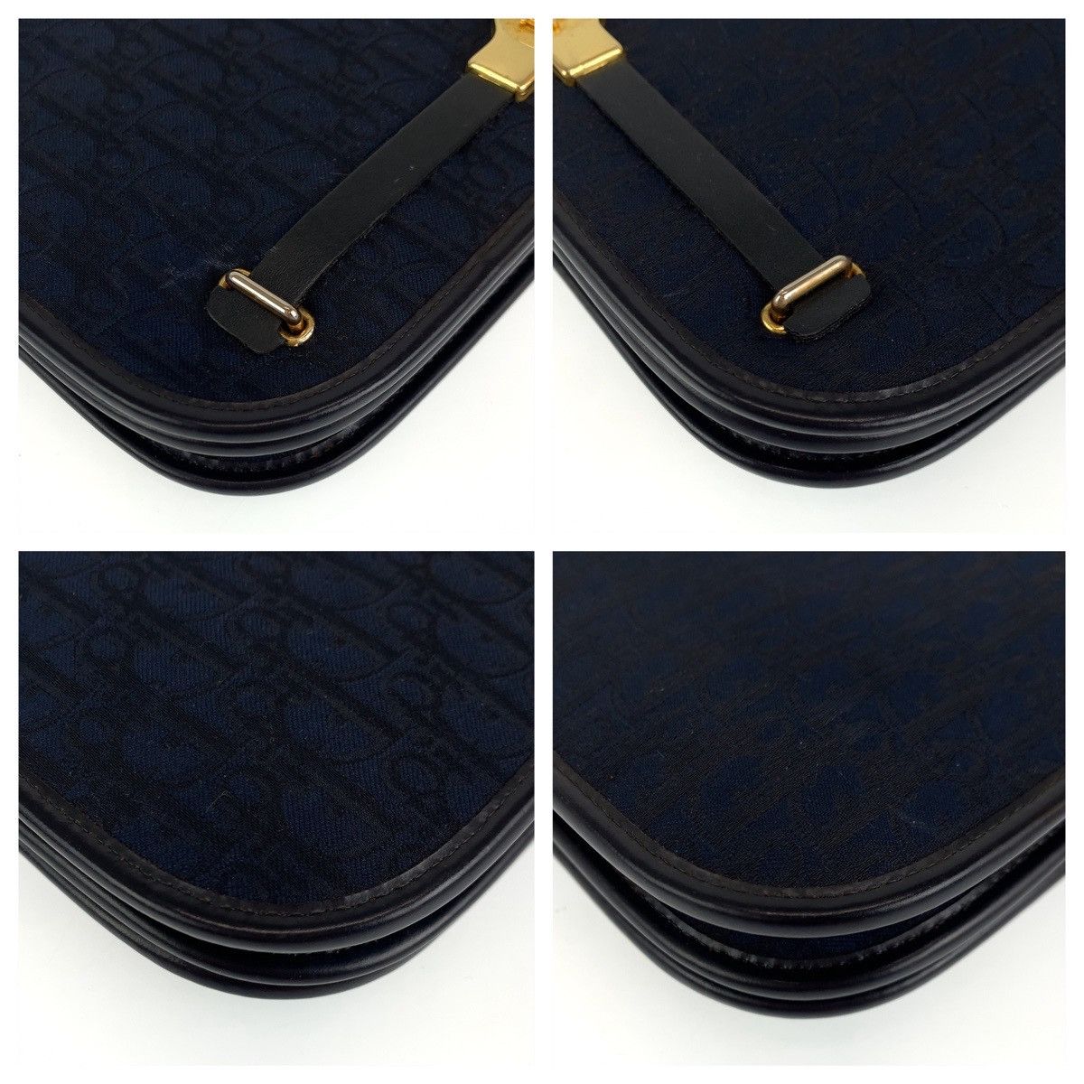 Dior Dior Dior Vintage Trotter Canvas/Leather Shoulder Bag Canvas Crossbody Bag 404080 in Very Good Condition Size ONE SIZE - 3 Thumbnail
