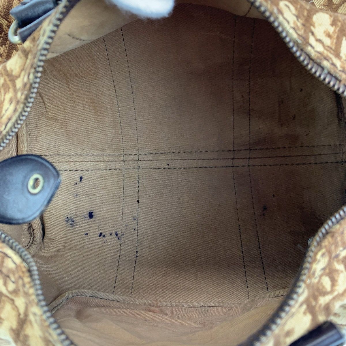Dior Dior Dior Trotter Canvas/Leather Handbag Canvas Handbag in Very Good Condition Size ONE SIZE - 9 Thumbnail