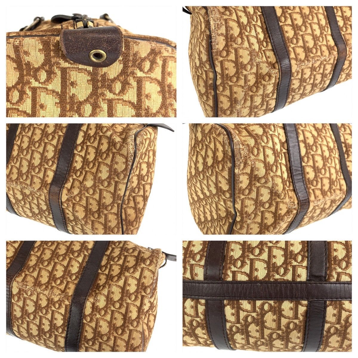 Dior Dior Dior Trotter Canvas/Leather Handbag Canvas Handbag in Very Good Condition Size ONE SIZE - 5 Thumbnail
