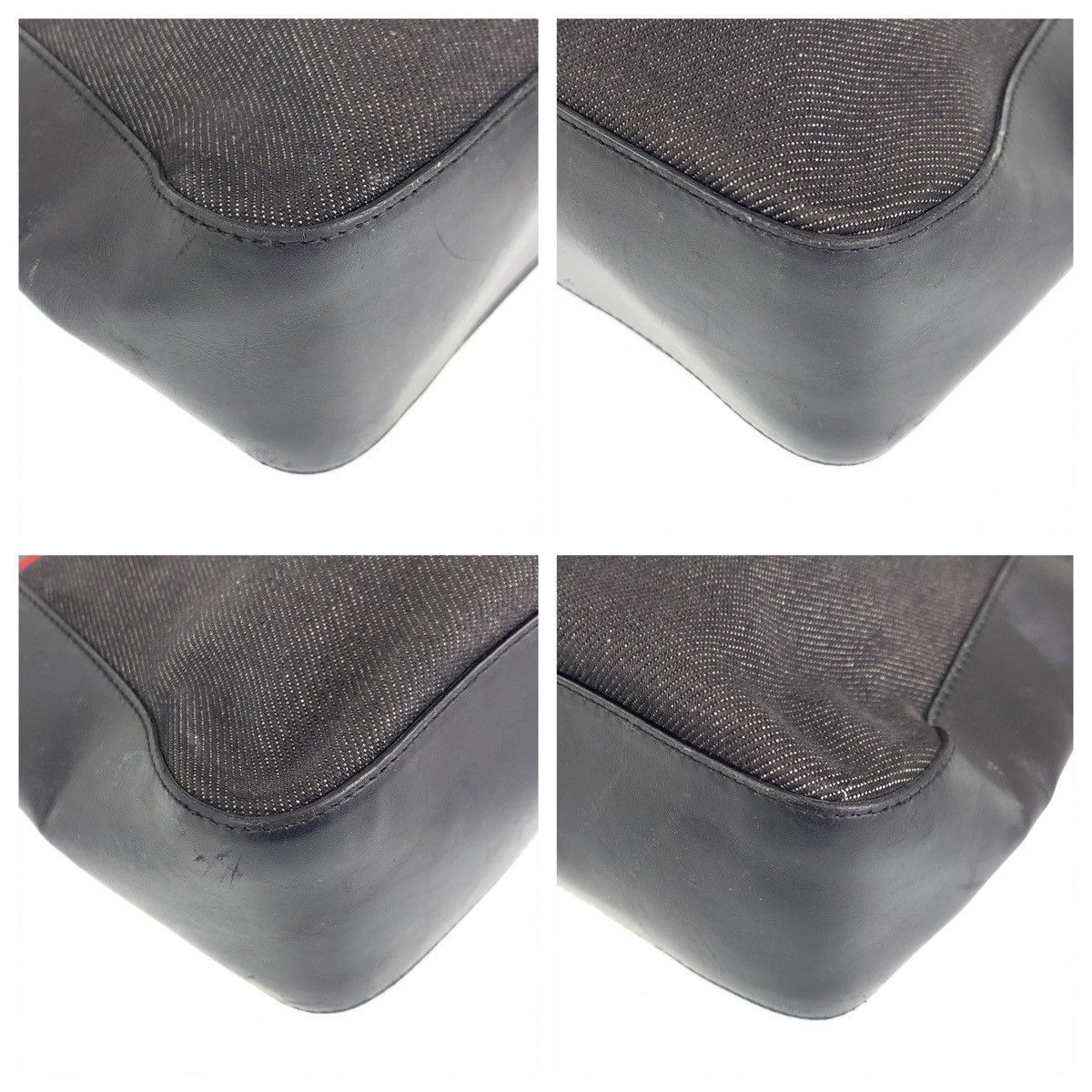 Gucci Gucci Gucci Canvas/Leather Handbag Tote 73983 Canvas Tote Bag 73983 in Very Good Condition Size ONE SIZE - 3 Thumbnail