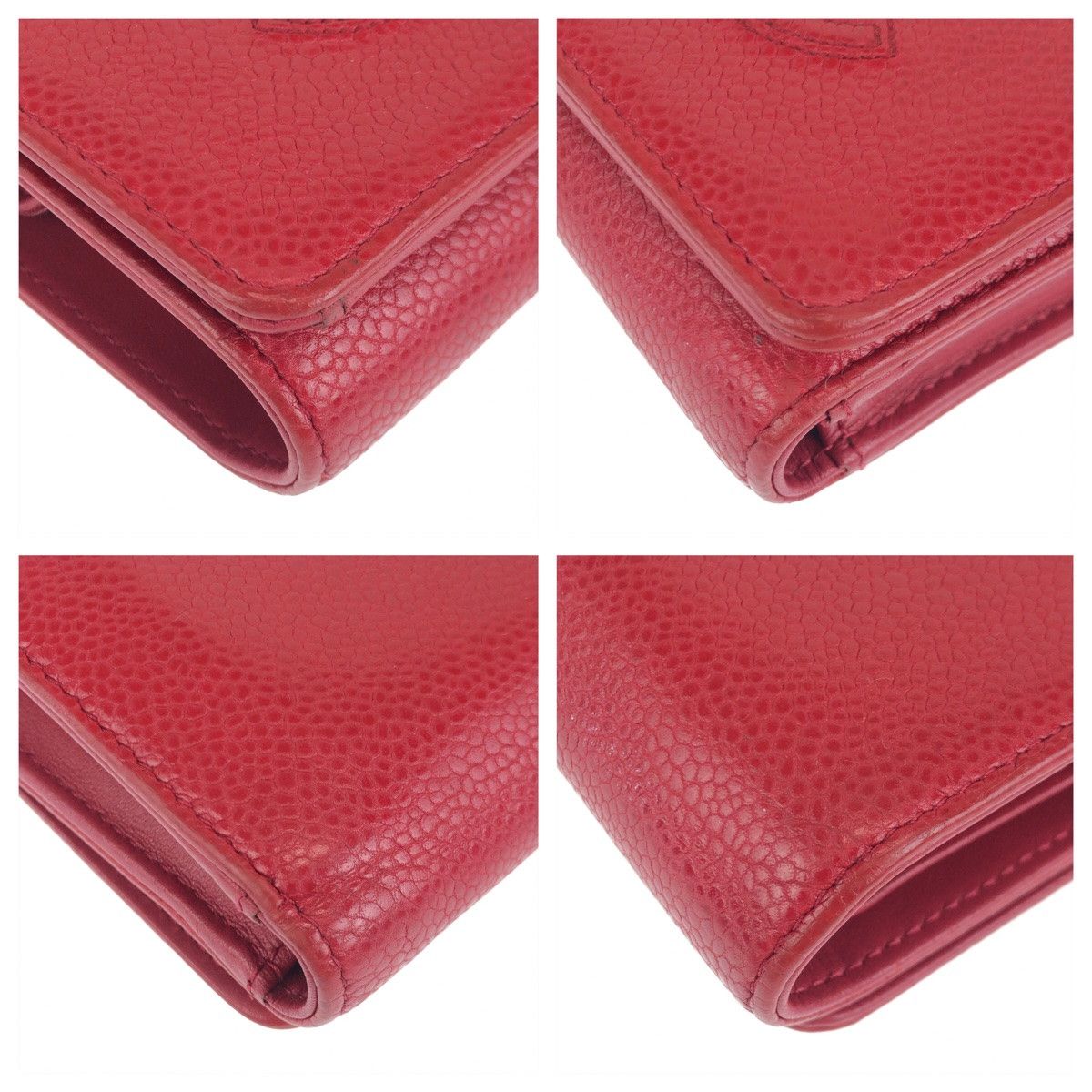 Chanel Chanel Chanel Caviar Skin Tri-Fold Wallet Compact 404277 Leather Short Wallet 404277 in Very Good Condition Size ONE SIZE - 6 Thumbnail