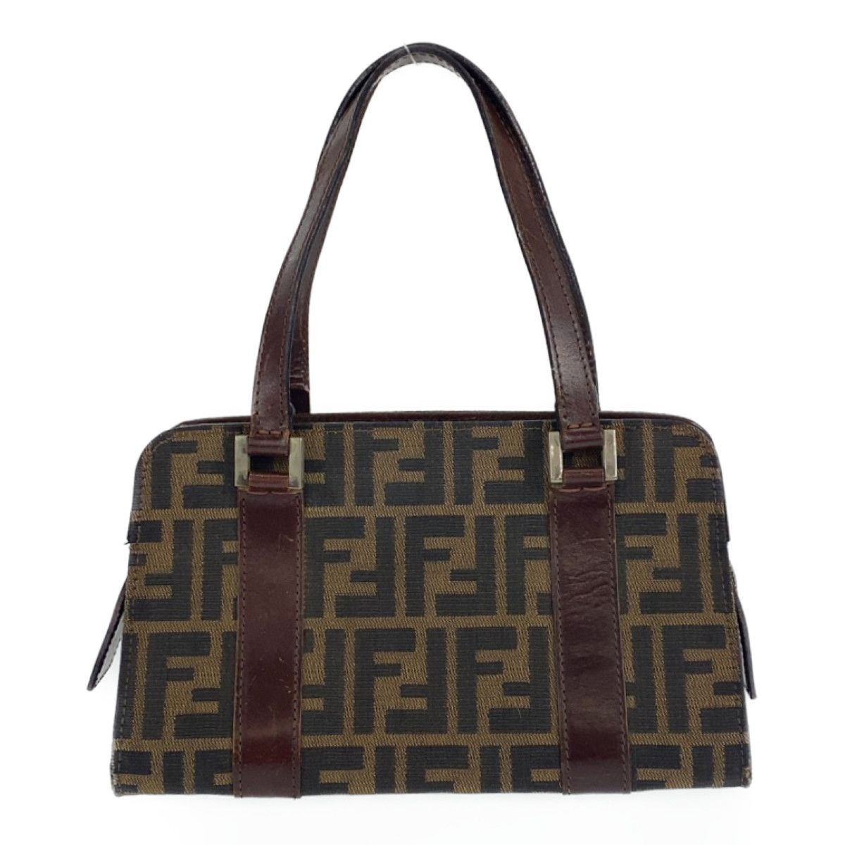 Fendi Fendi Fendi Zucca Canvas/Leather Handbag Tote 404321 Canvas Tote Bag 404321 in Very Good Condition Size ONE SIZE - 2 Thumbnail