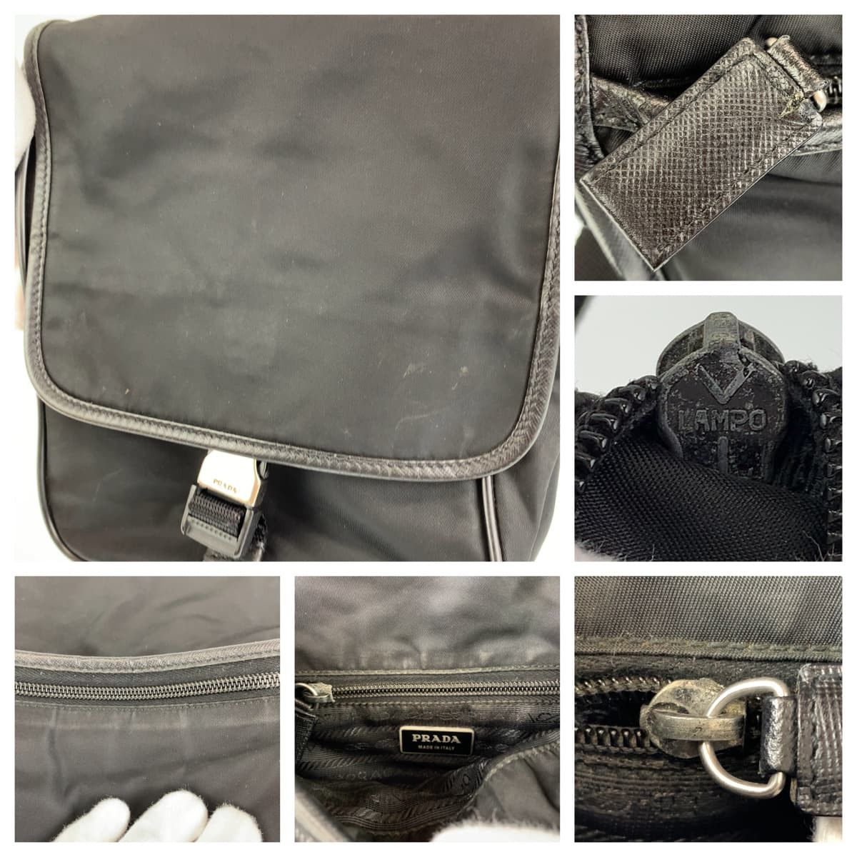 Prada Prada Prada Tessuto Nylon Shoulder Bag 404340 Canvas Crossbody Bag 404340 in Very Good Condition Size ONE SIZE - 5 Thumbnail