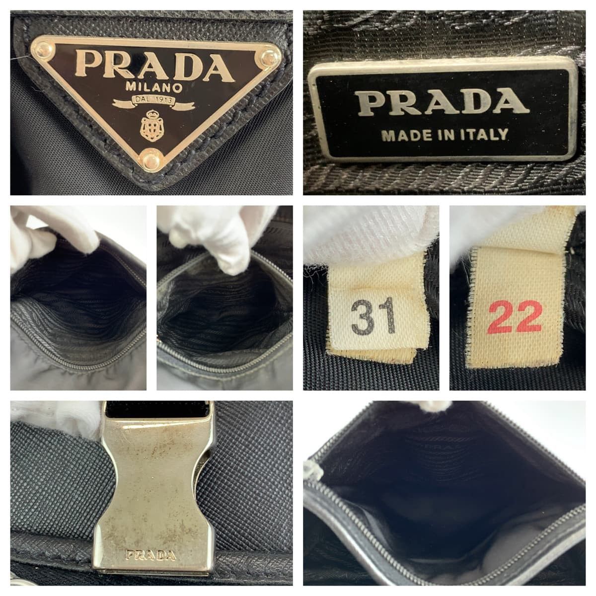 Prada Prada Prada Tessuto Nylon Shoulder Bag 404340 Canvas Crossbody Bag 404340 in Very Good Condition Size ONE SIZE - 4 Thumbnail