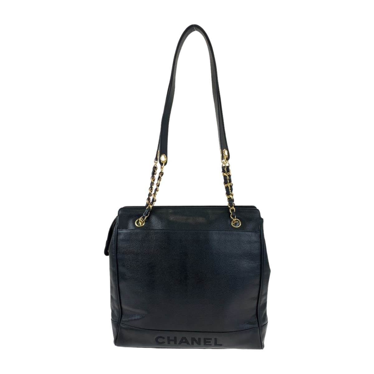 Chanel Chanel Chanel Caviar Skin Logo Embroidery Chain Shoulder Bag Leather Crossbody Bag 465**** in Very Good Condition Size ONE SIZE - 2 Thumbnail