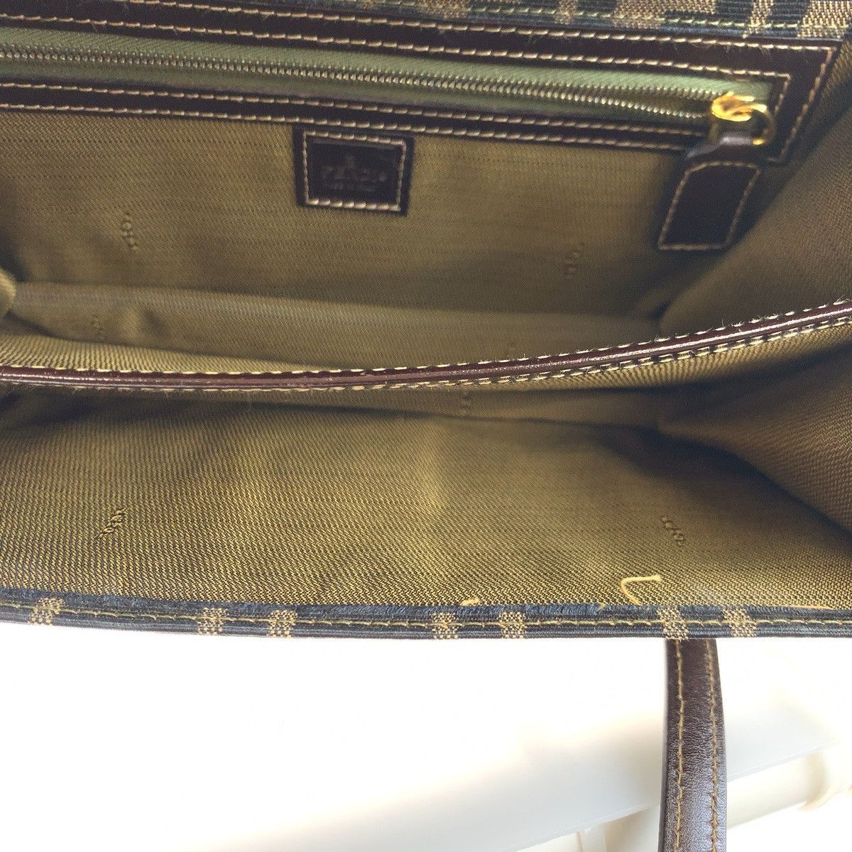 Fendi Fendi Fendi Vintage Zucca Pattern Brown Canvas Shoulder Bag Handbag Canvas Handbag 404390 in Very Good Condition Size ONE SIZE - 6 Thumbnail