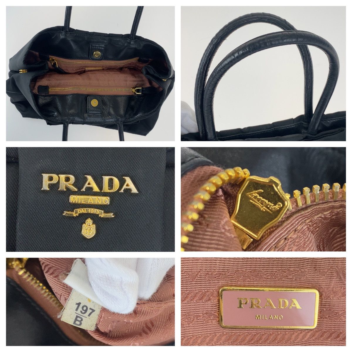 Prada Prada Prada Nylon Tessuto Ribbon Tote Bag BN1601 Canvas Tote Bag BN1601 in Very Good Condition Size ONE SIZE - 8 Thumbnail