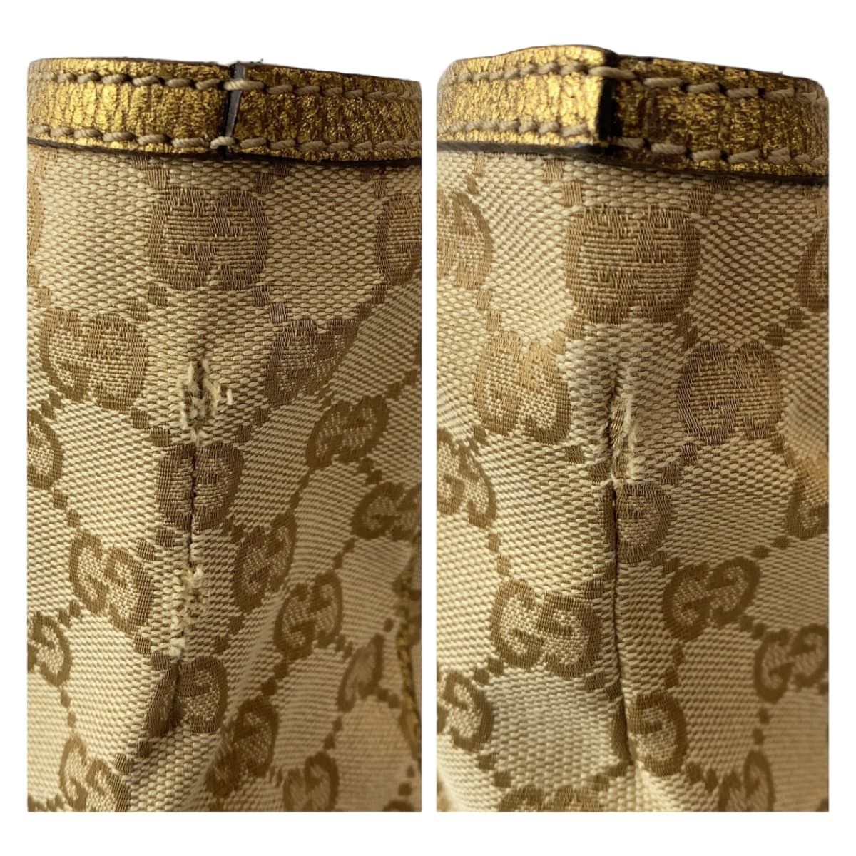 Gucci Gucci Gucci Princy GG Canvas/Leather Shoulder Tote Bag 177052 Canvas Tote Bag 177052 in Very Good Condition Size ONE SIZE - 4 Thumbnail