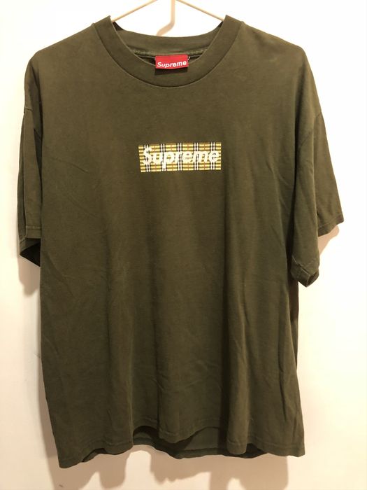 Supreme Supreme Supreme Burberry Box Logo T-Shirt | Grailed