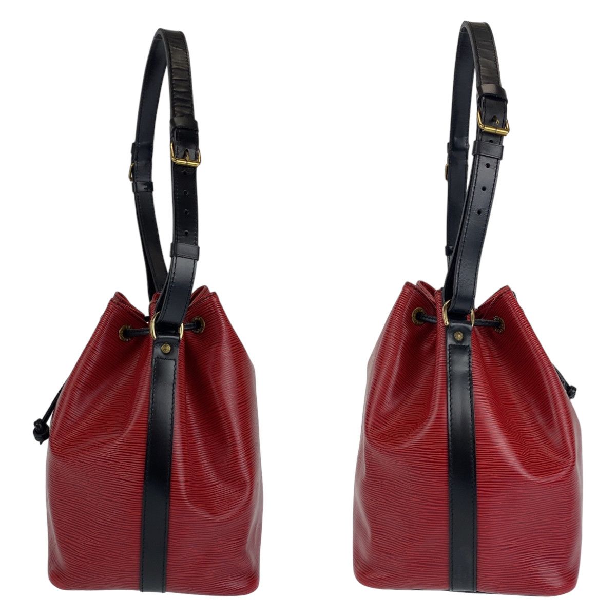 Louis Vuitton Louis Vuitton Louis Vuitton Epi Noe Shoulder Bag Red Black Leather Shoulder Bag M44172 Size ONE SIZE - 7 Thumbnail