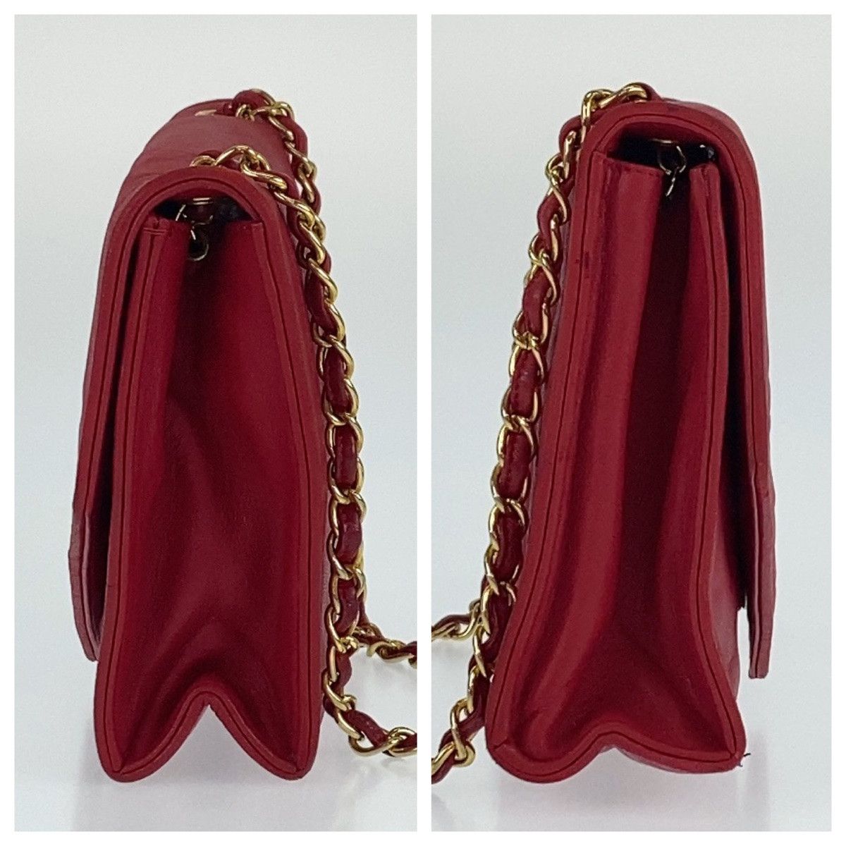 Chanel Chanel Chanel Vintage Lambskin Shoulder Bag Leather Crossbody Bag 04665 in Very Good Condition Size ONE SIZE - 3 Thumbnail