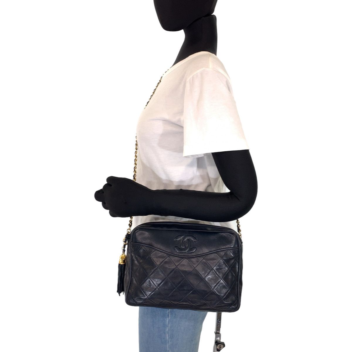 Chanel Chanel Chanel Vintage Lambskin Matelasse Tassel Shoulder Bag Leather Crossbody Bag 086**** Size ONE SIZE - 7 Thumbnail