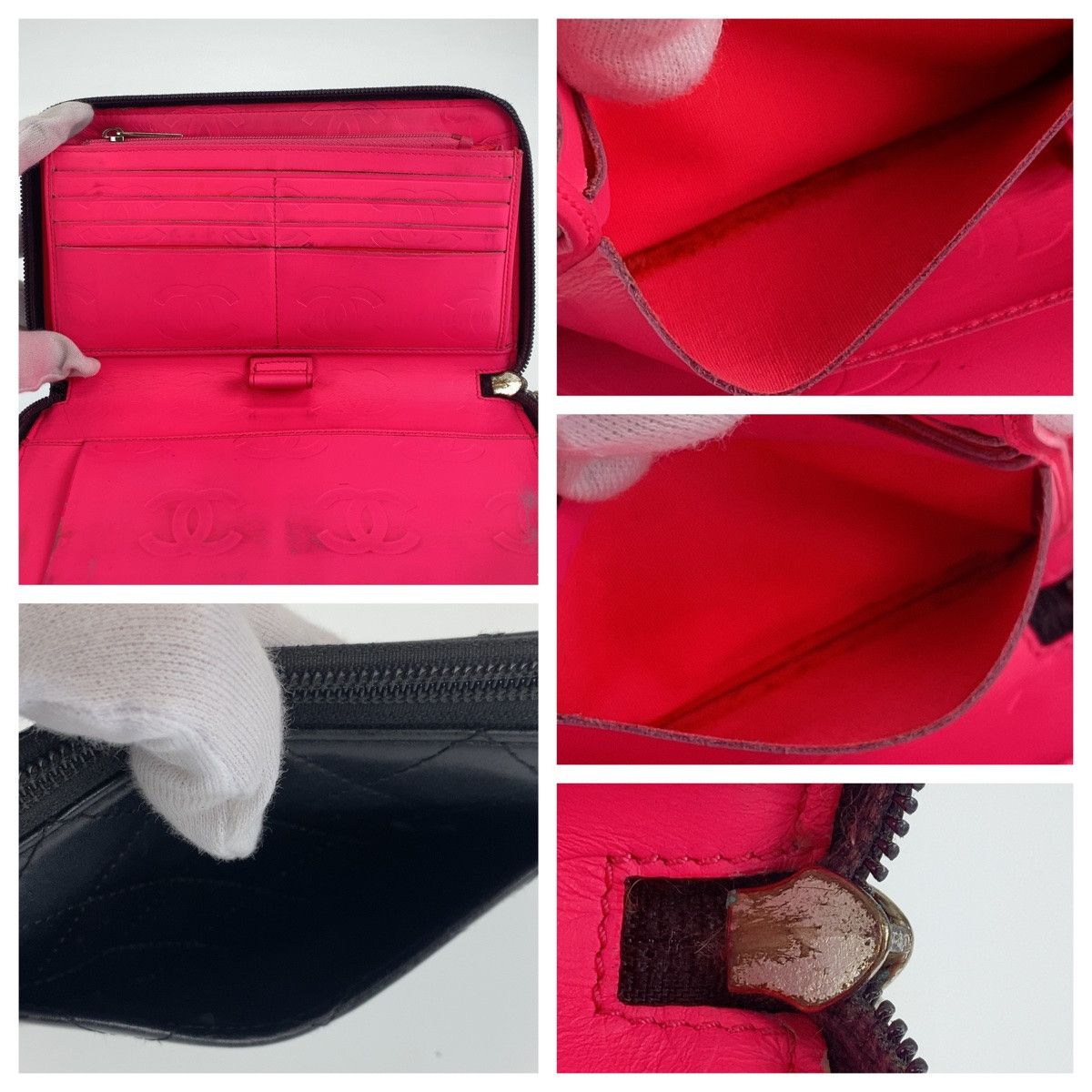 Chanel Chanel Chanel Vintage Cambon Line Lambskin Long Wallet Leather Long Wallet 404331 in Very Good Condition Size ONE SIZE - 7 Thumbnail