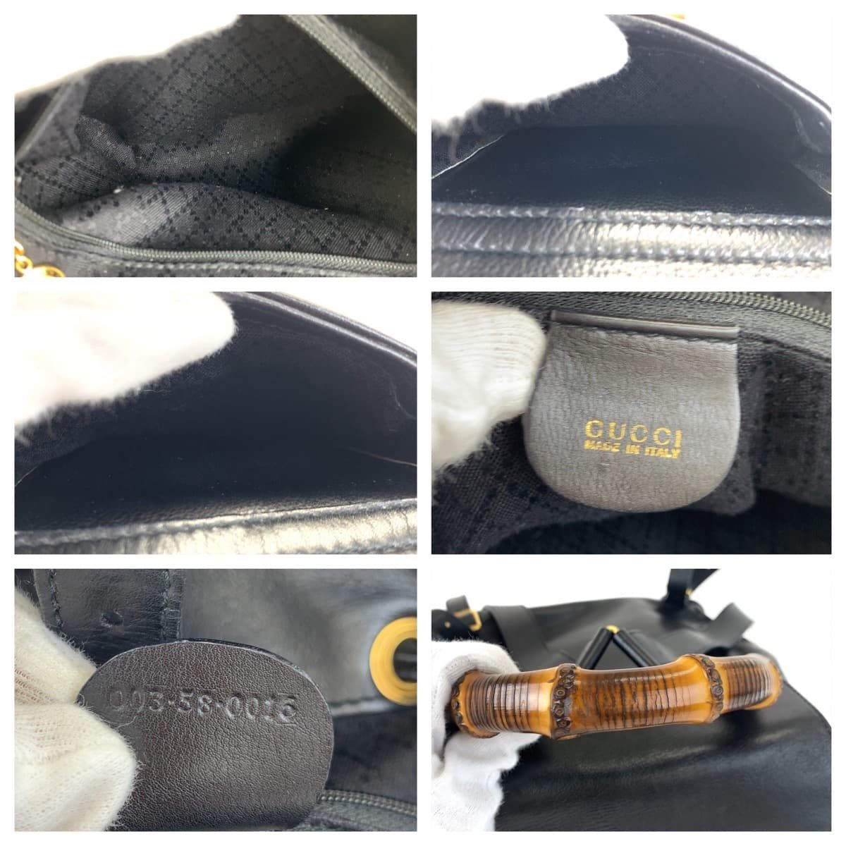 Gucci Gucci Gucci Vintage Bamboo Leather Backpack 003580016 Leather Backpack 003580016 in Very Good Condition Size ONE SIZE - 4 Thumbnail