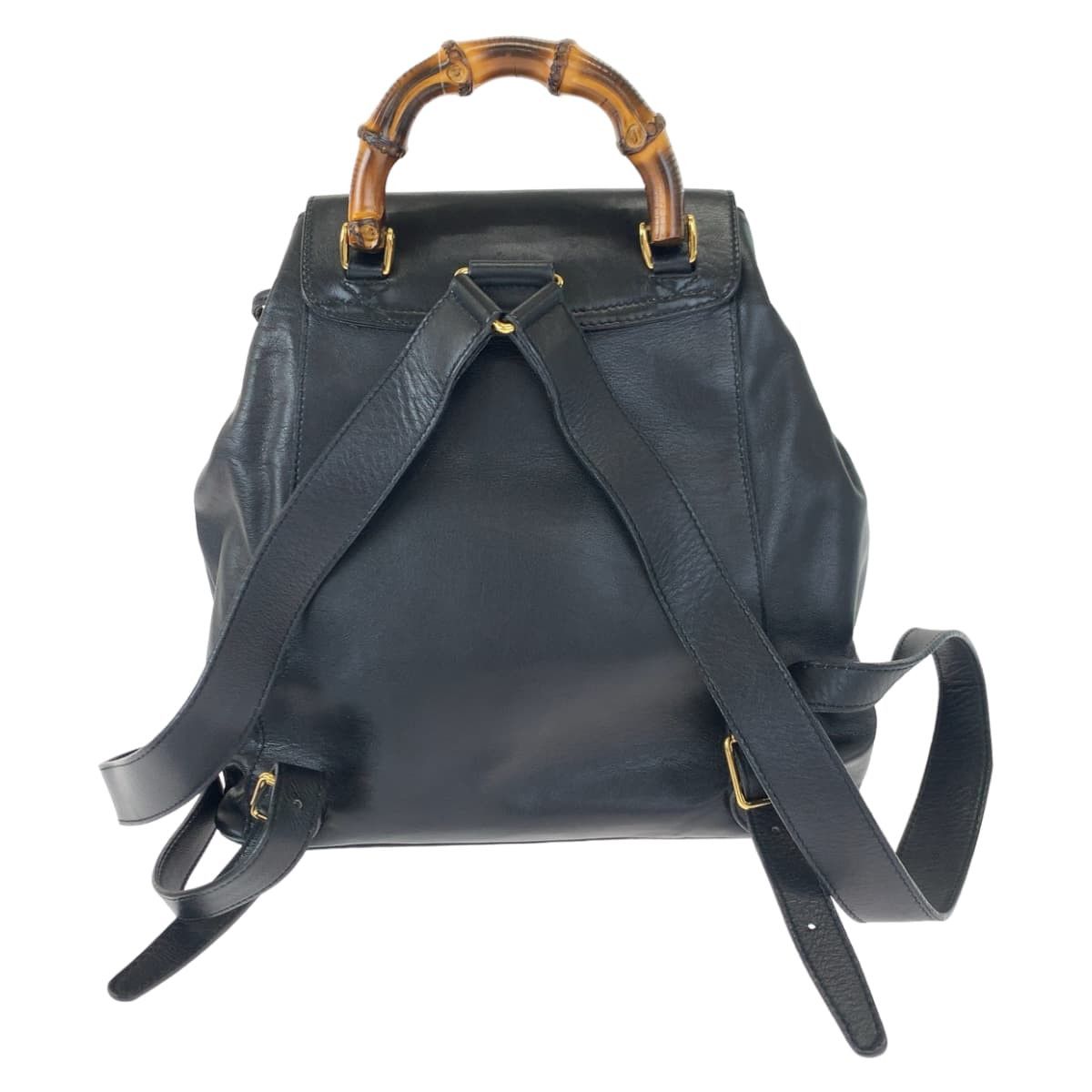 Gucci Gucci Gucci Vintage Bamboo Leather Backpack 003580016 Leather Backpack 003580016 in Very Good Condition Size ONE SIZE - 2 Thumbnail