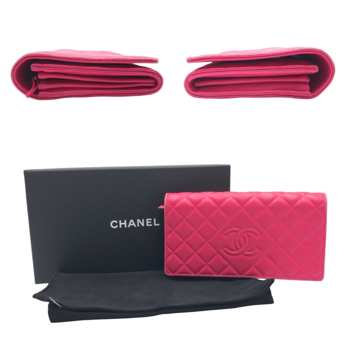 Chanel Chanel Chanel Matelasse Lambskin Long Wallet 404913 Leather Long Wallet 404913 in Very Good Condition Size ONE SIZE - 9 Thumbnail