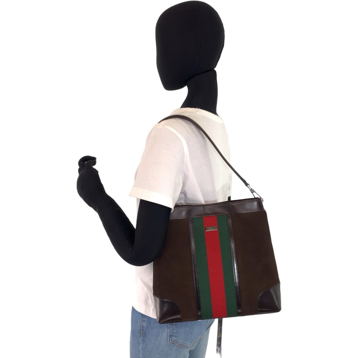 Gucci Gucci Gucci Brown Suede Shoulder Bag 33900 Leather Crossbody Bag 33900 in Very Good Condition Size ONE SIZE - 6 Thumbnail