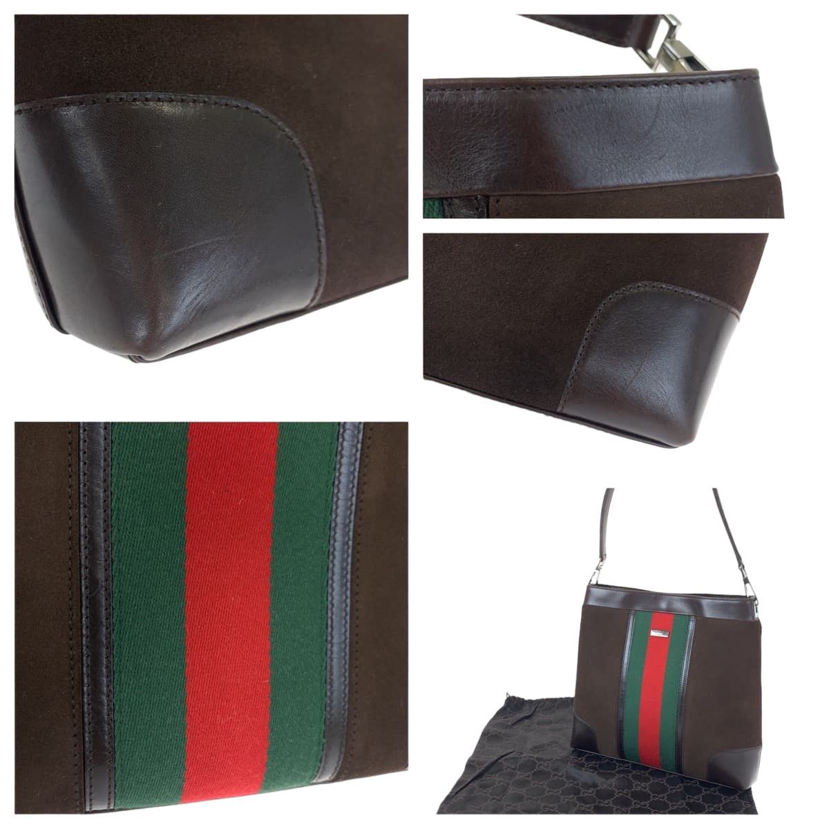 Gucci Gucci Gucci Brown Suede Shoulder Bag 33900 Leather Crossbody Bag 33900 in Very Good Condition Size ONE SIZE - 5 Thumbnail