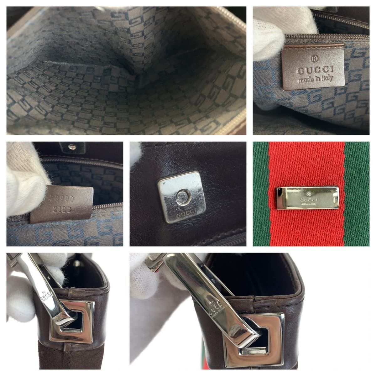 Gucci Gucci Gucci Brown Suede Shoulder Bag 33900 Leather Crossbody Bag 33900 in Very Good Condition Size ONE SIZE - 4 Thumbnail