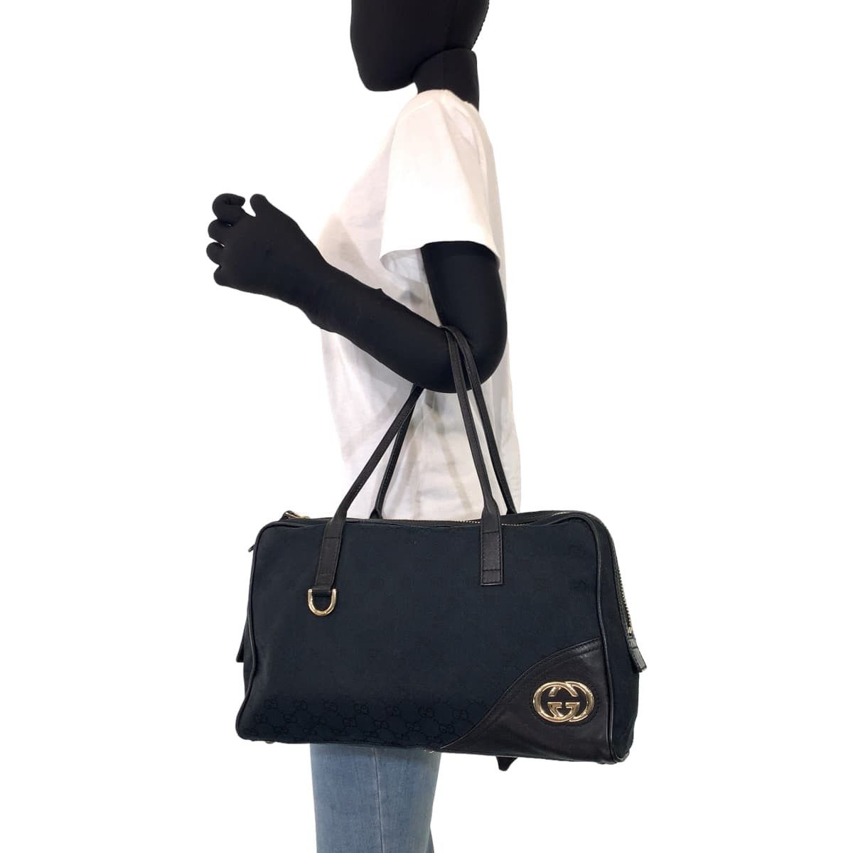 Gucci Gucci Gucci New Britt Interlocking Sherry GG Canvas Leather Tote Bag 169971 Canvas Tote Bag 169971 in Very Good Condition Size ONE SIZE - 7 Thumbnail
