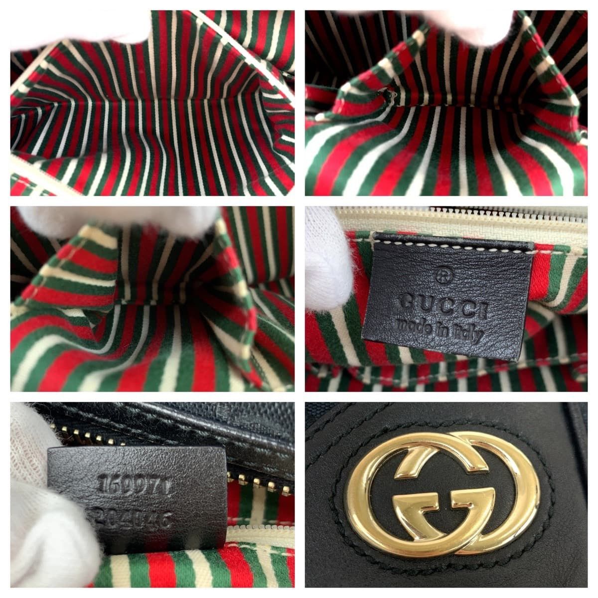 Gucci Gucci Gucci New Britt Interlocking Sherry GG Canvas Leather Tote Bag 169971 Canvas Tote Bag 169971 in Very Good Condition Size ONE SIZE - 4 Thumbnail