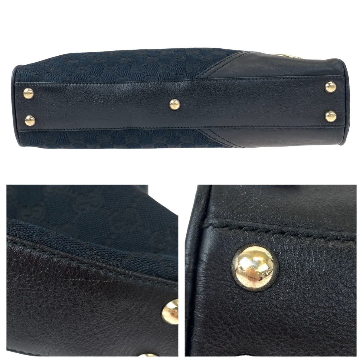 Gucci Gucci Gucci New Britt Interlocking Sherry GG Canvas Leather Tote Bag 169971 Canvas Tote Bag 169971 in Very Good Condition Size ONE SIZE - 6 Thumbnail