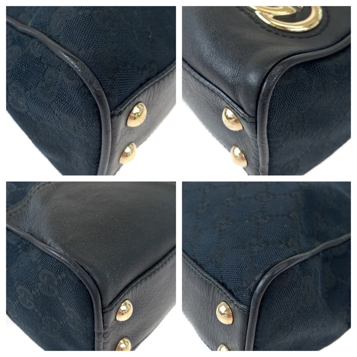 Gucci Gucci Gucci New Britt Interlocking Sherry GG Canvas Leather Tote Bag 169971 Canvas Tote Bag 169971 in Very Good Condition Size ONE SIZE - 3 Thumbnail