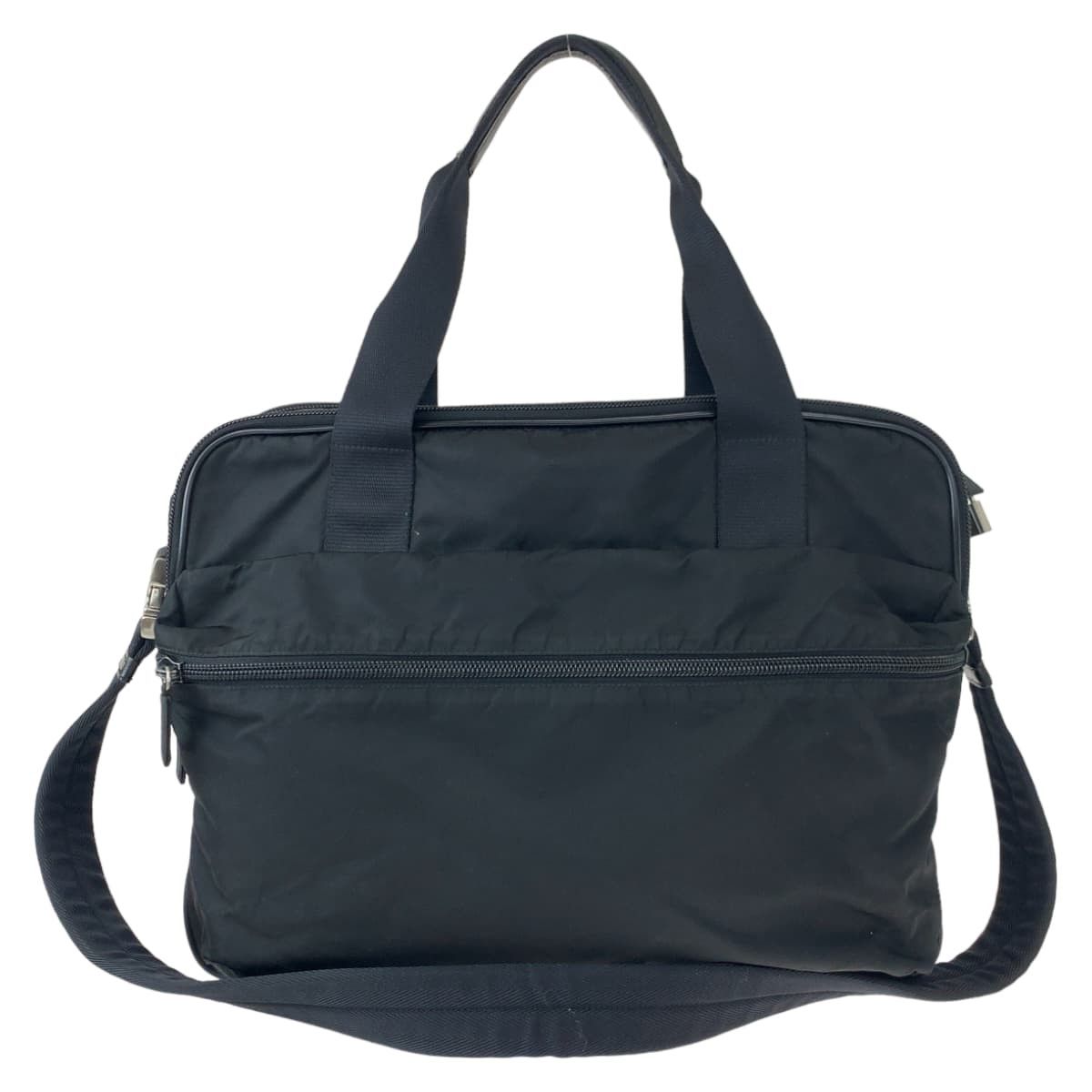 Prada Prada Prada Nylon Tessuto Logo Plate Briefcase 404878 Canvas Business Bag 404878 in Very Good Condition Size ONE SIZE - 2 Thumbnail