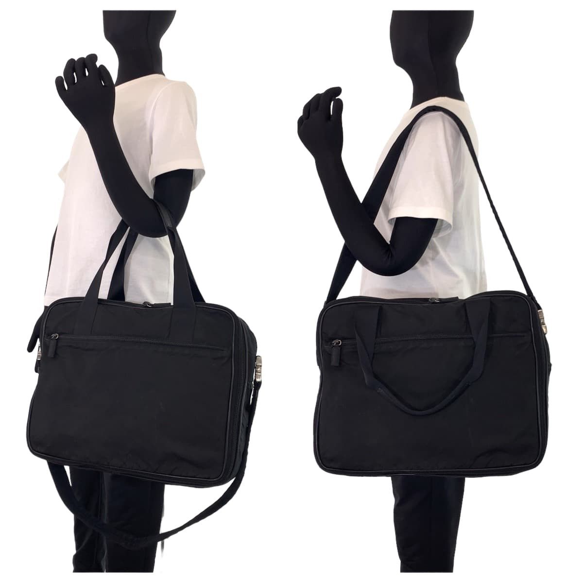 Prada Prada Prada Nylon Tessuto Logo Plate Briefcase 404878 Canvas Business Bag 404878 in Very Good Condition Size ONE SIZE - 7 Thumbnail