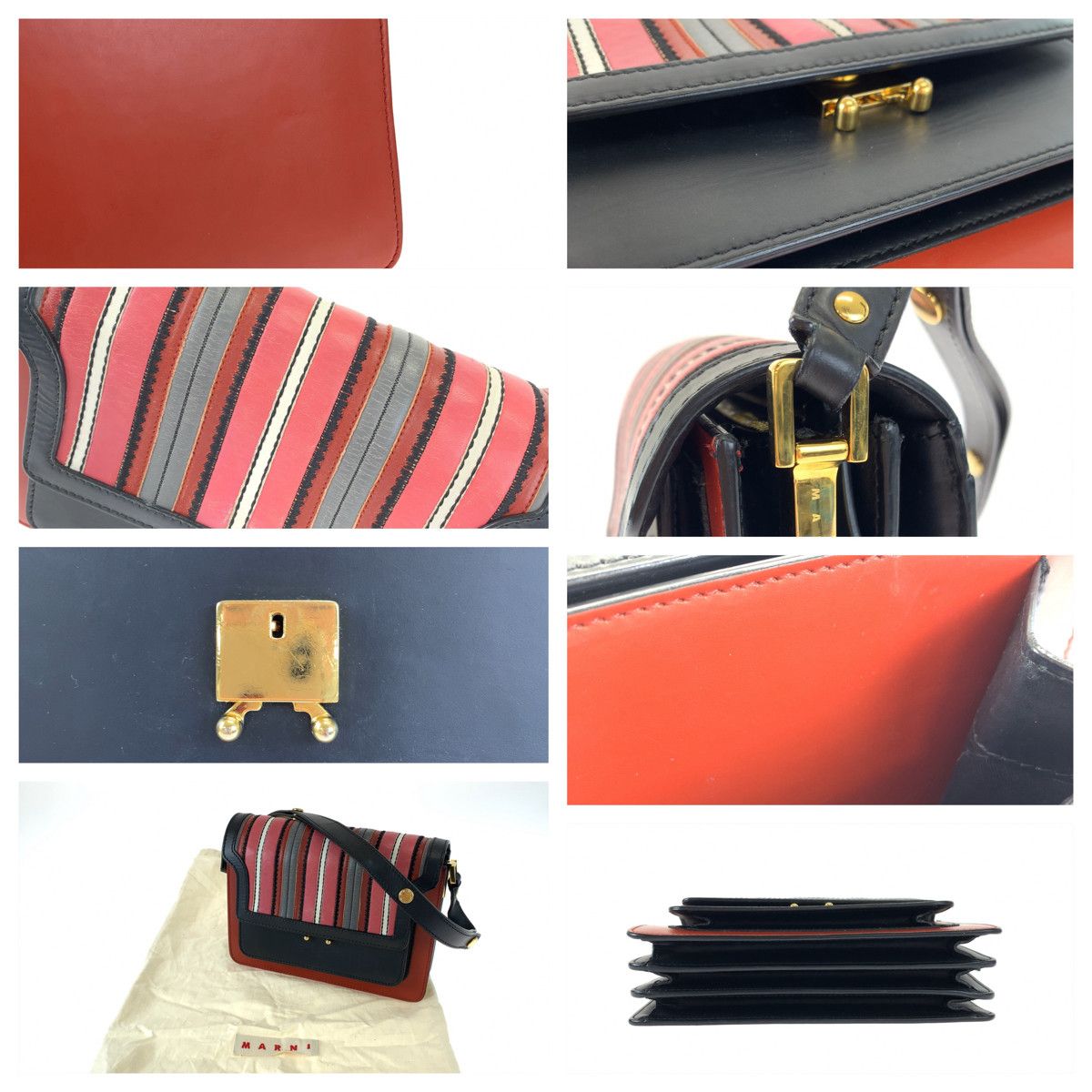 Other Other MARNI Multicolor Calf Leather Shoulder Bag Leather Crossbody Bag in Very Good Condition Size ONE SIZE - 6 Thumbnail