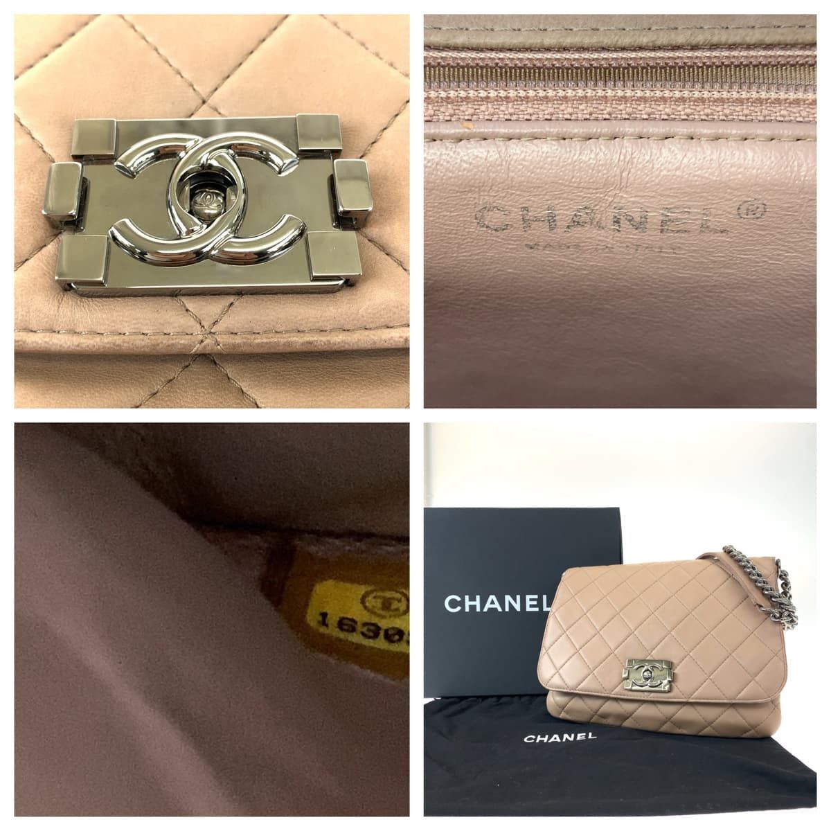 Chanel Chanel Chanel Boy Matelasse Lambskin Shoulder Bag 405212 Leather Crossbody Bag 405212 in Very Good Condition Size ONE SIZE - 4 Thumbnail