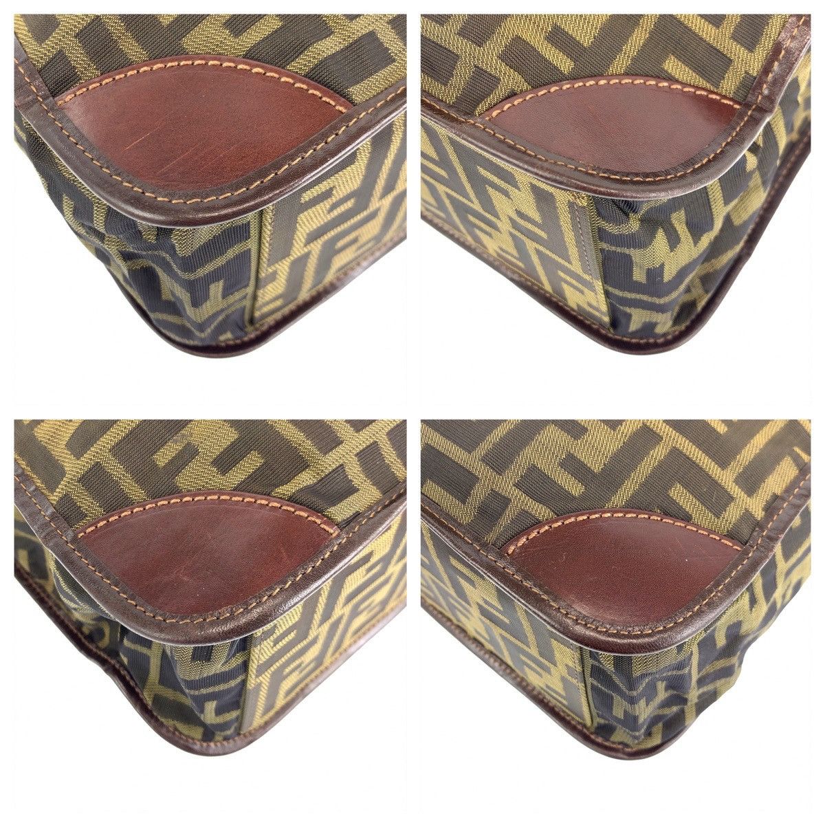Fendi Fendi Fendi Zucca Canvas/Leather Tote Bag Canvas Tote Bag 24542655599 in Very Good Condition Size ONE SIZE - 3 Thumbnail