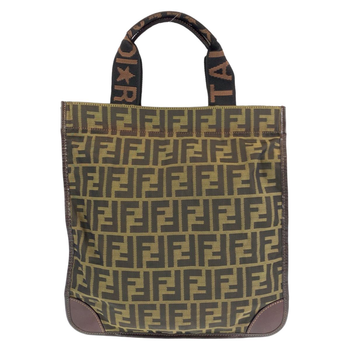 Fendi Fendi Fendi Zucca Canvas/Leather Tote Bag Canvas Tote Bag 24542655599 in Very Good Condition Size ONE SIZE - 2 Thumbnail