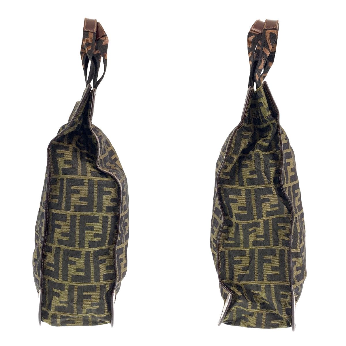 Fendi Fendi Fendi Zucca Canvas/Leather Tote Bag Canvas Tote Bag 24542655599 in Very Good Condition Size ONE SIZE - 8 Thumbnail