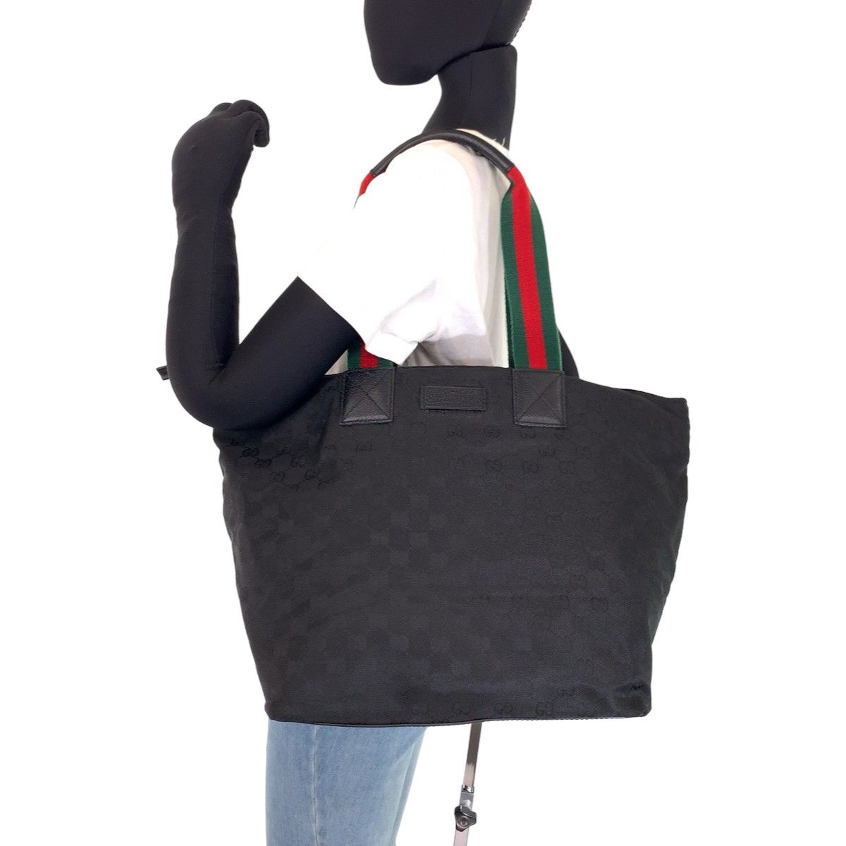 Gucci Gucci Gucci Nylon Sherry Line Handbag 131231 Canvas Handbag 131231 in Great Condition Size ONE SIZE - 7 Thumbnail