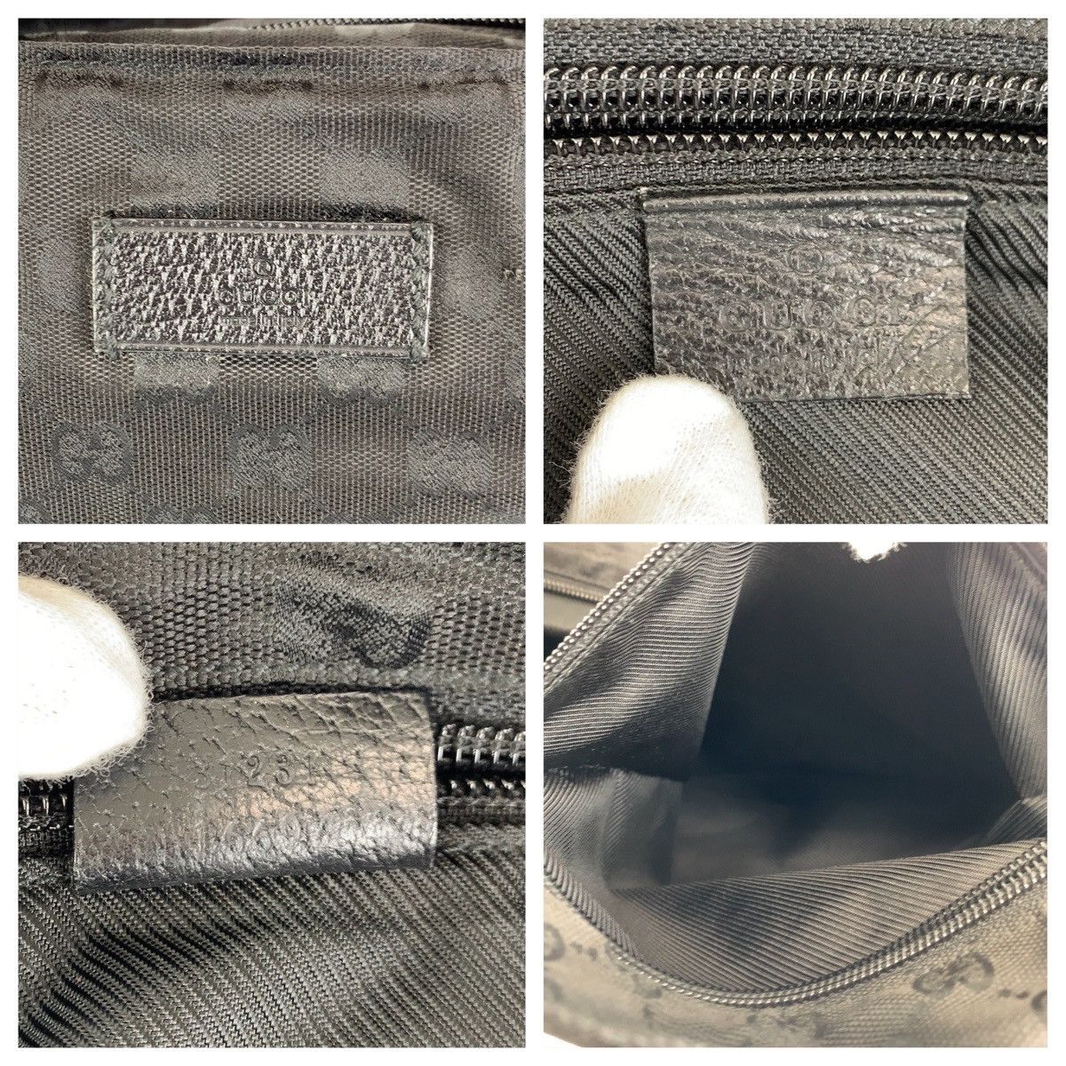 Gucci Gucci Gucci Nylon Sherry Line Handbag 131231 Canvas Handbag 131231 in Great Condition Size ONE SIZE - 4 Thumbnail