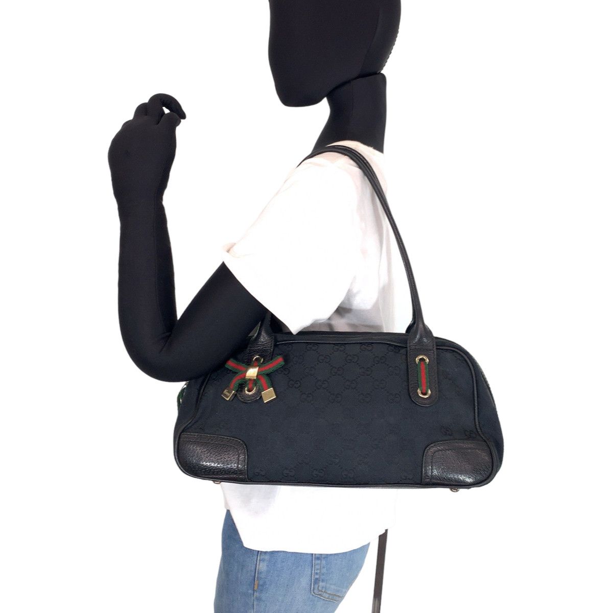 Gucci Gucci Gucci Princy Sherry Line GG Canvas/Leather Handbag 161720 Canvas Handbag 161720 in Very Good Condition Size ONE SIZE - 7 Thumbnail