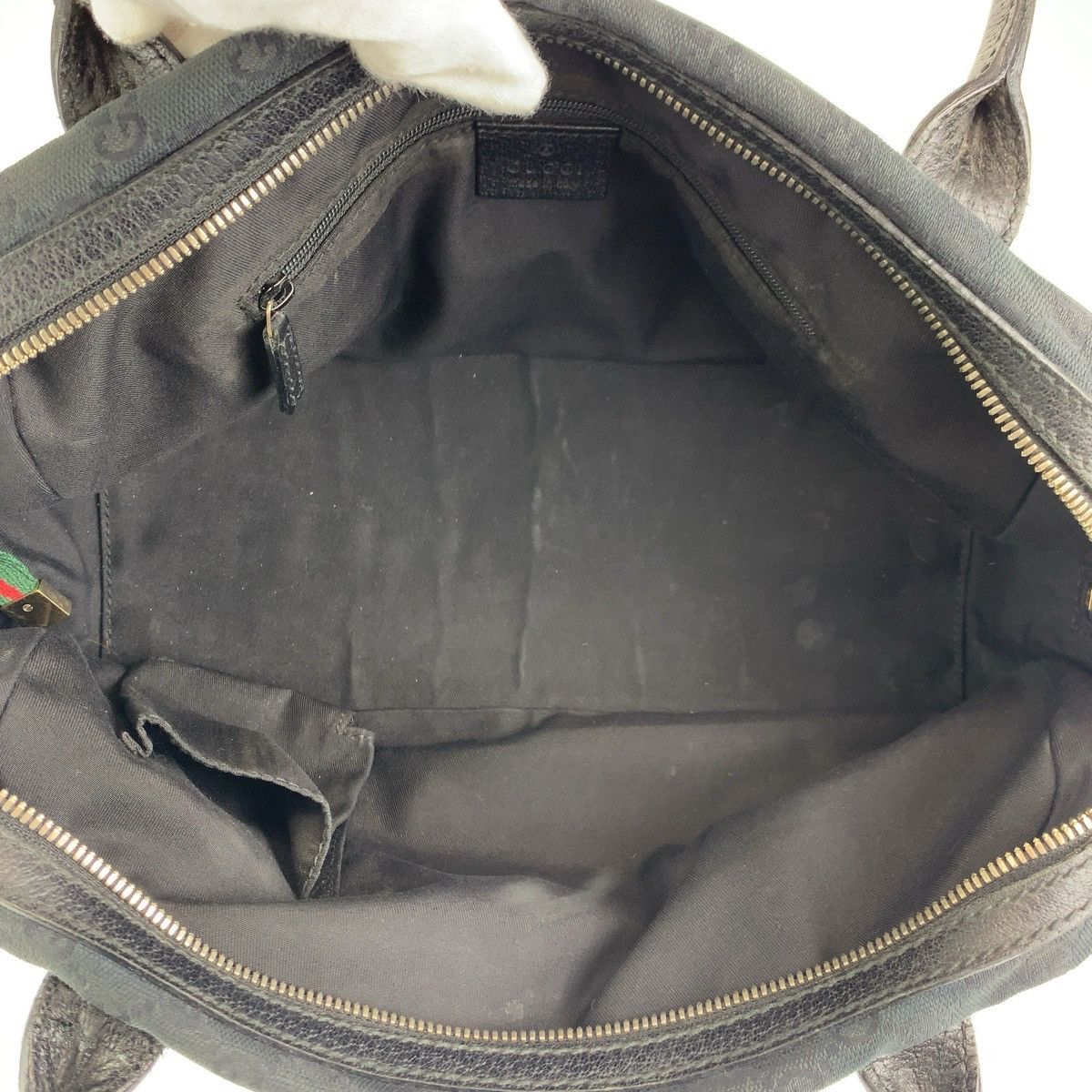 Gucci Gucci Gucci Princy Sherry Line GG Canvas/Leather Handbag 161720 Canvas Handbag 161720 in Very Good Condition Size ONE SIZE - 9 Thumbnail
